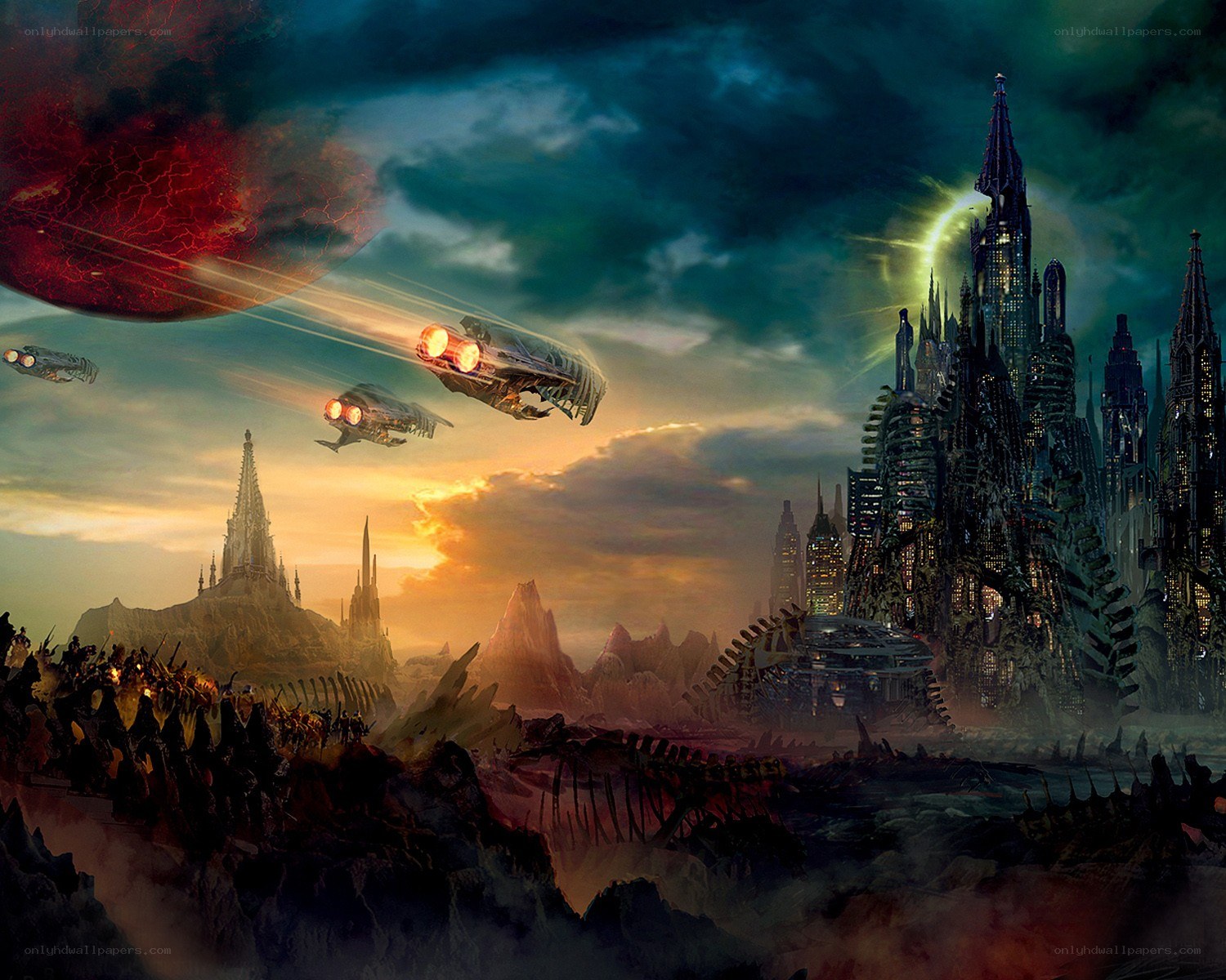 Sci-fi battle over alien city