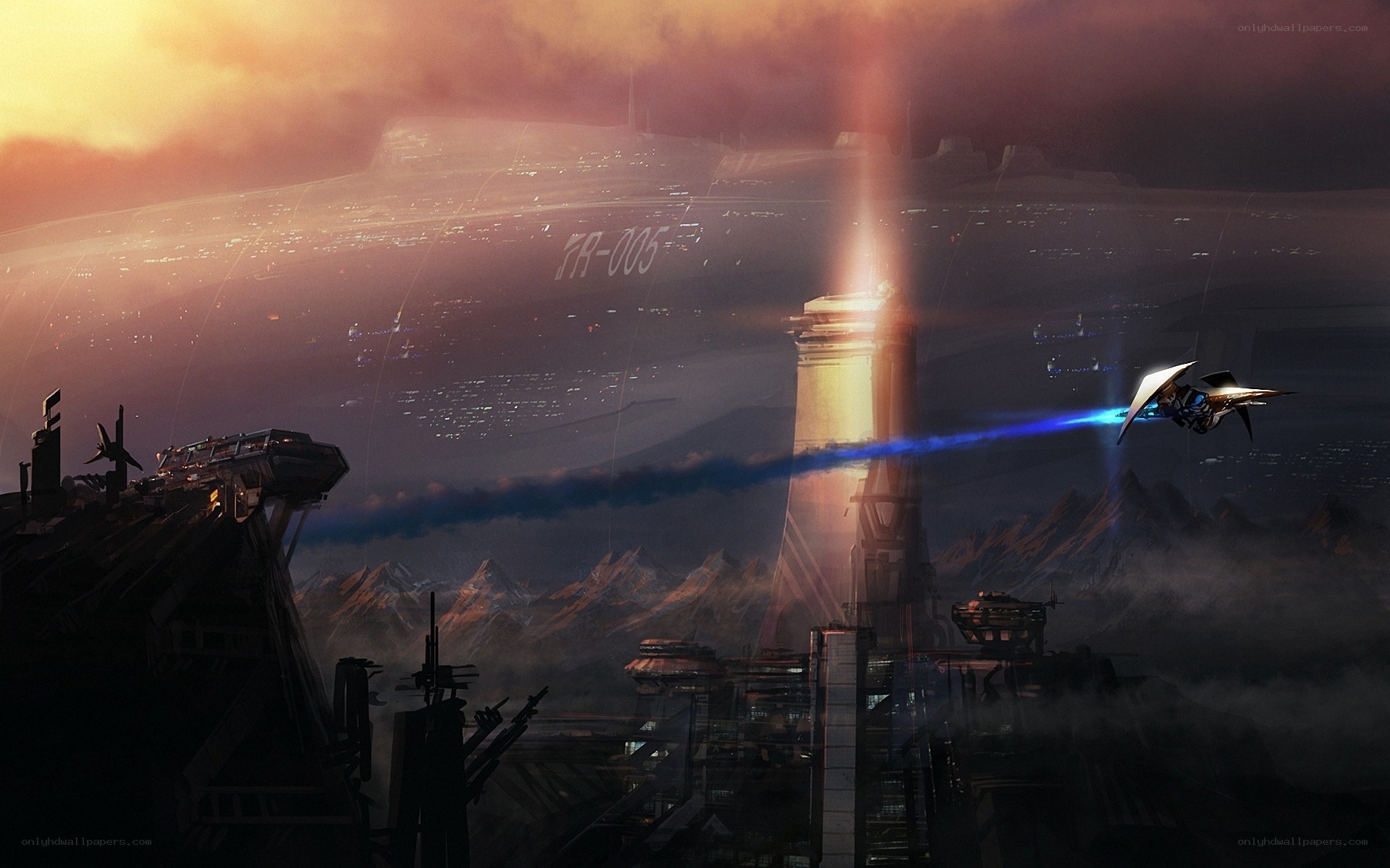 sci-fi battle over alien city