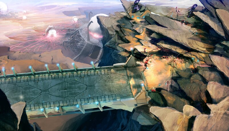 Sci-fi Bridge and Base