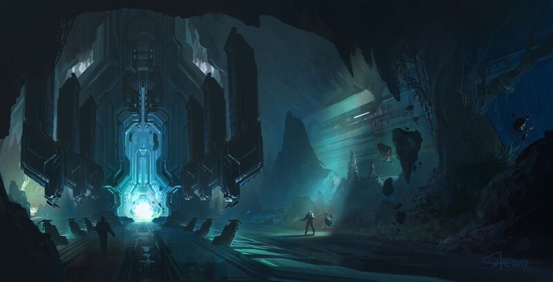 Sci-fi Cave Corridor