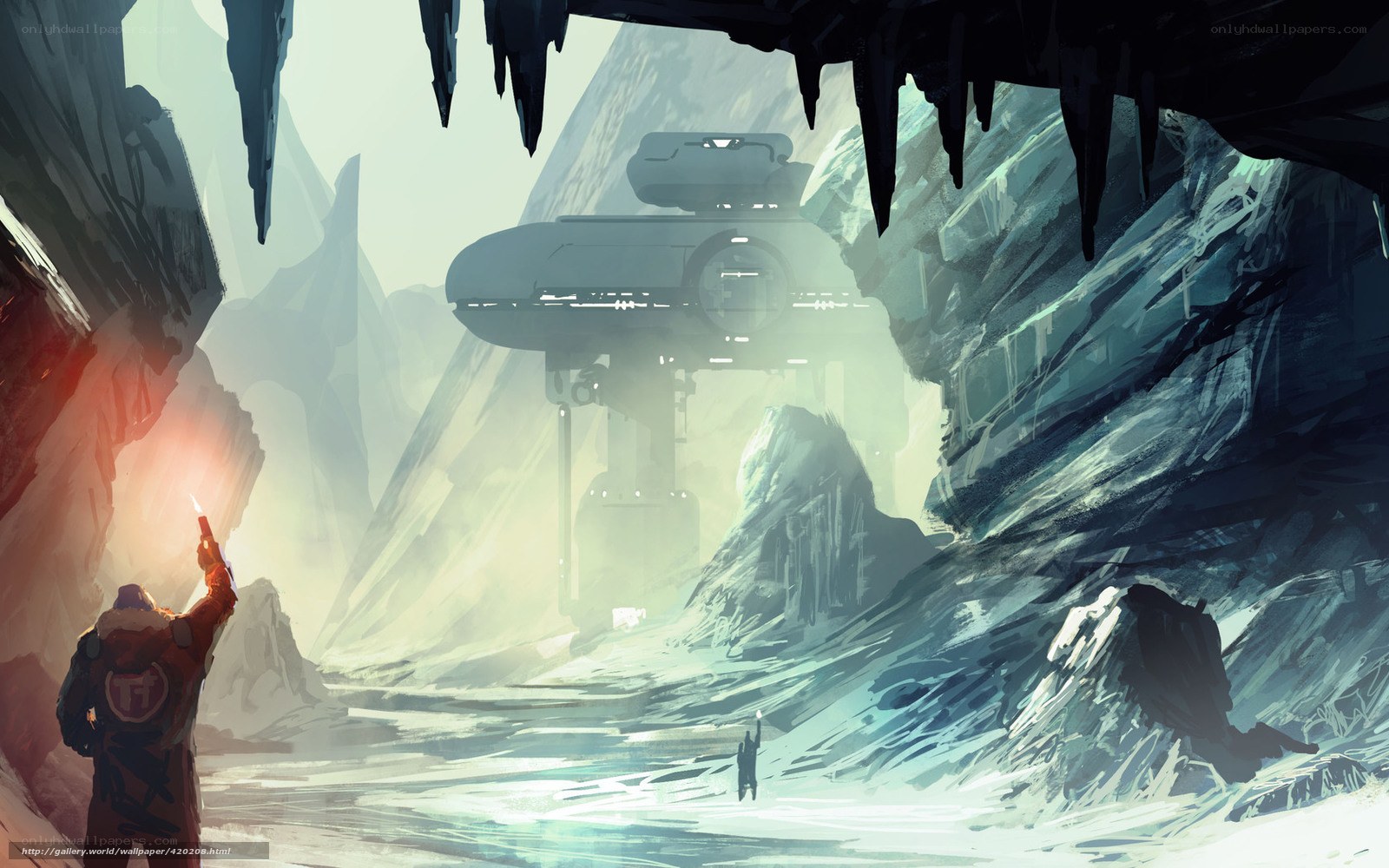 sci-fi cave exploration