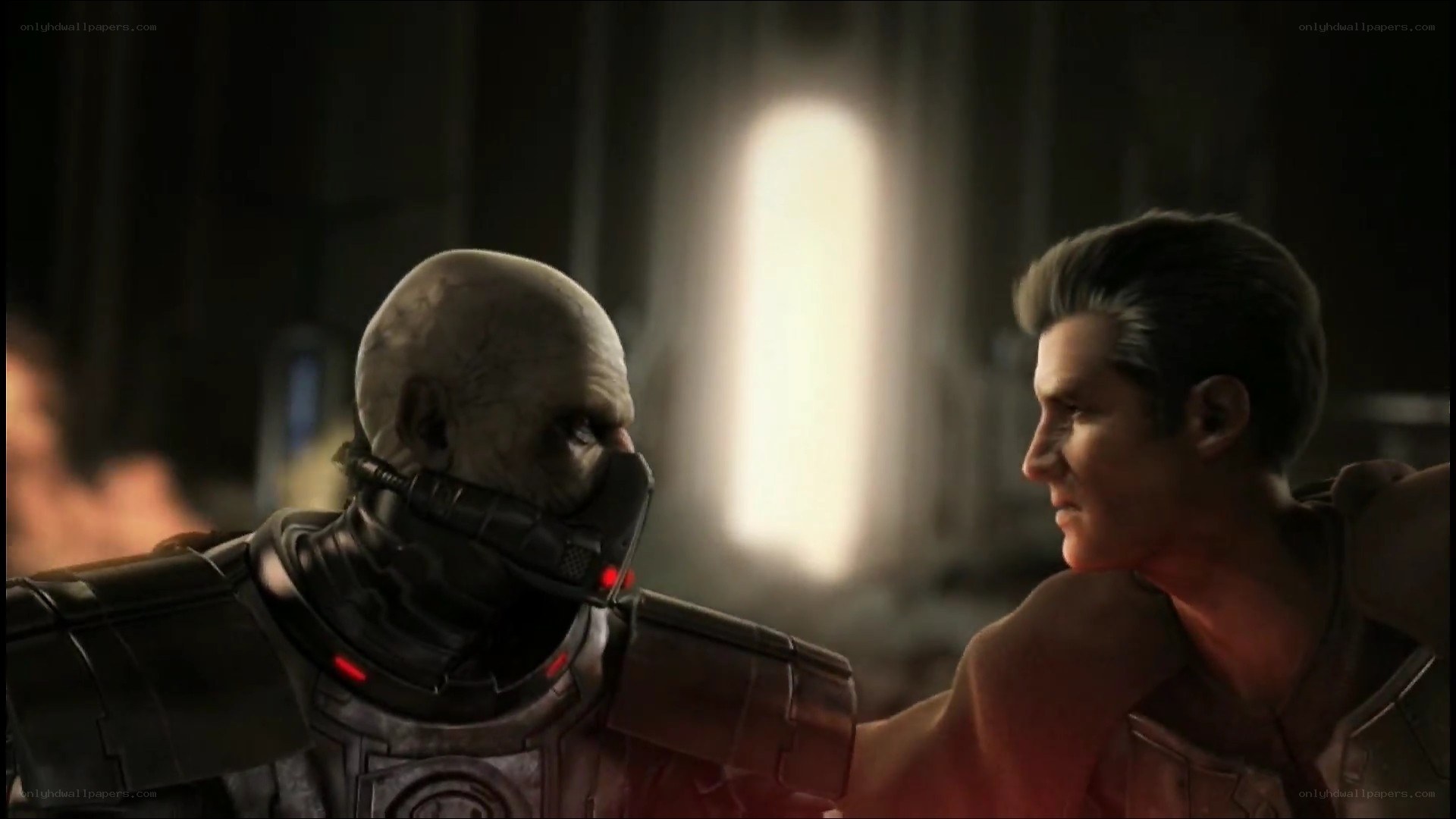 sci-fi character confrontation