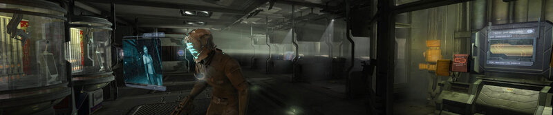 sci-fi character in a futuristic corridor