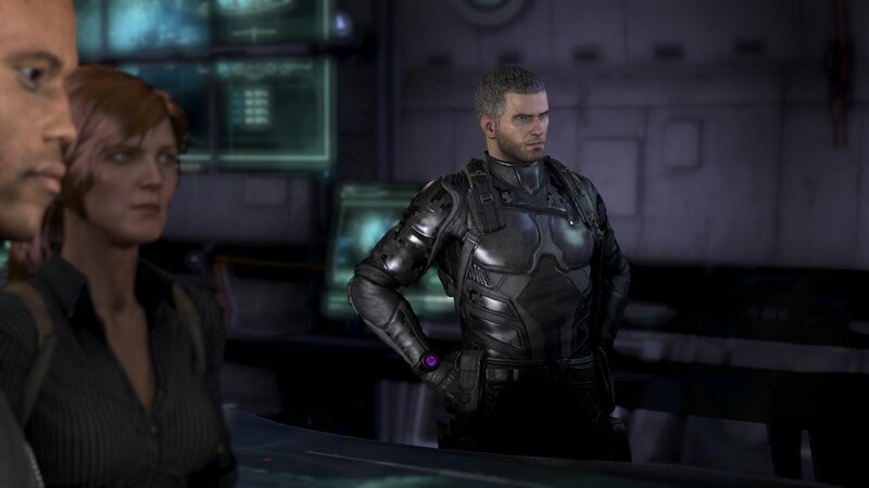 sci-fi character in armor