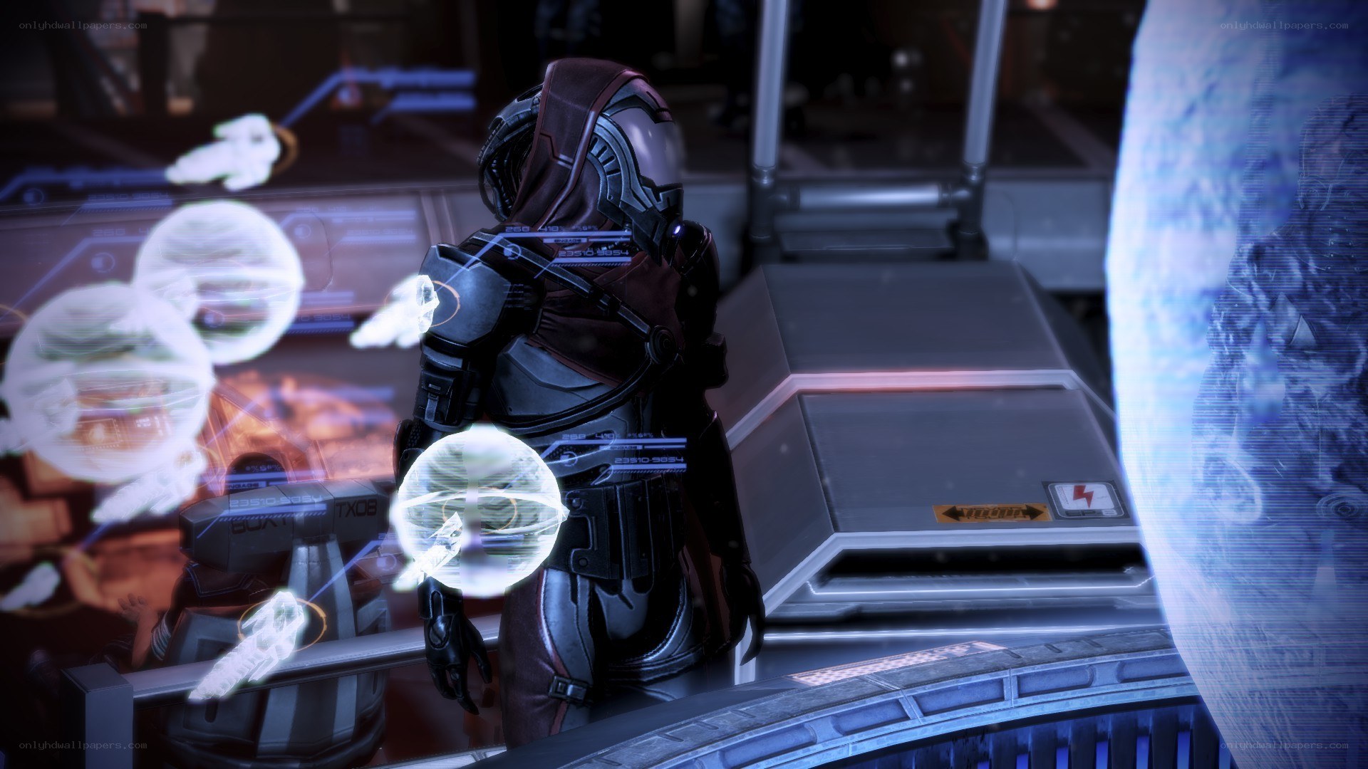 sci-fi character in cockpit