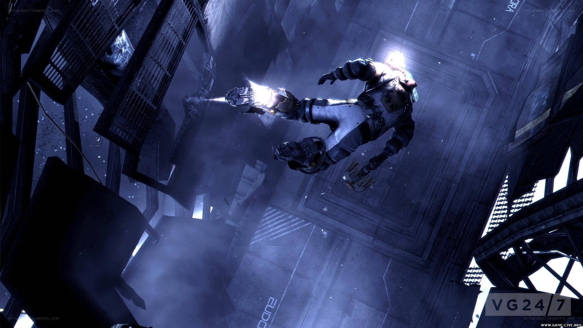 sci-fi character in zero gravity