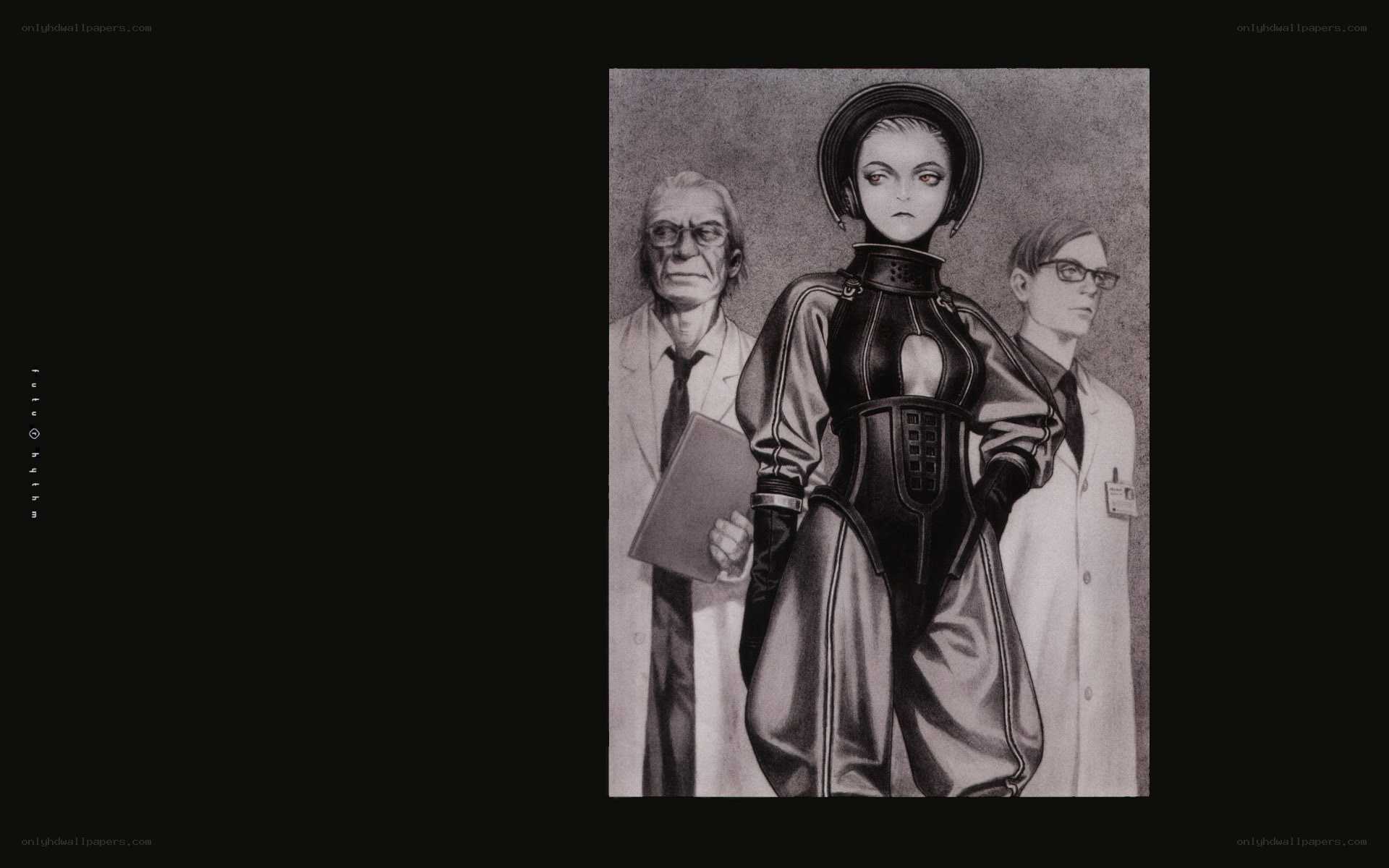 sci-fi character with scientists