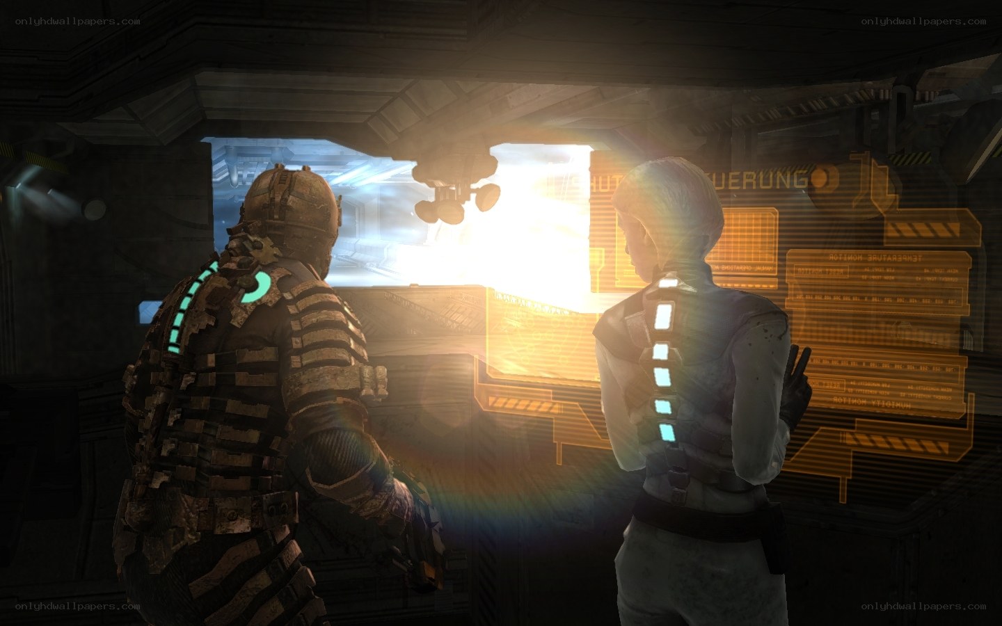 sci-fi characters in a spaceship