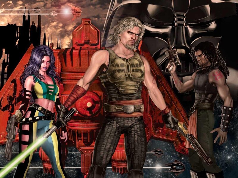 sci-fi characters in action