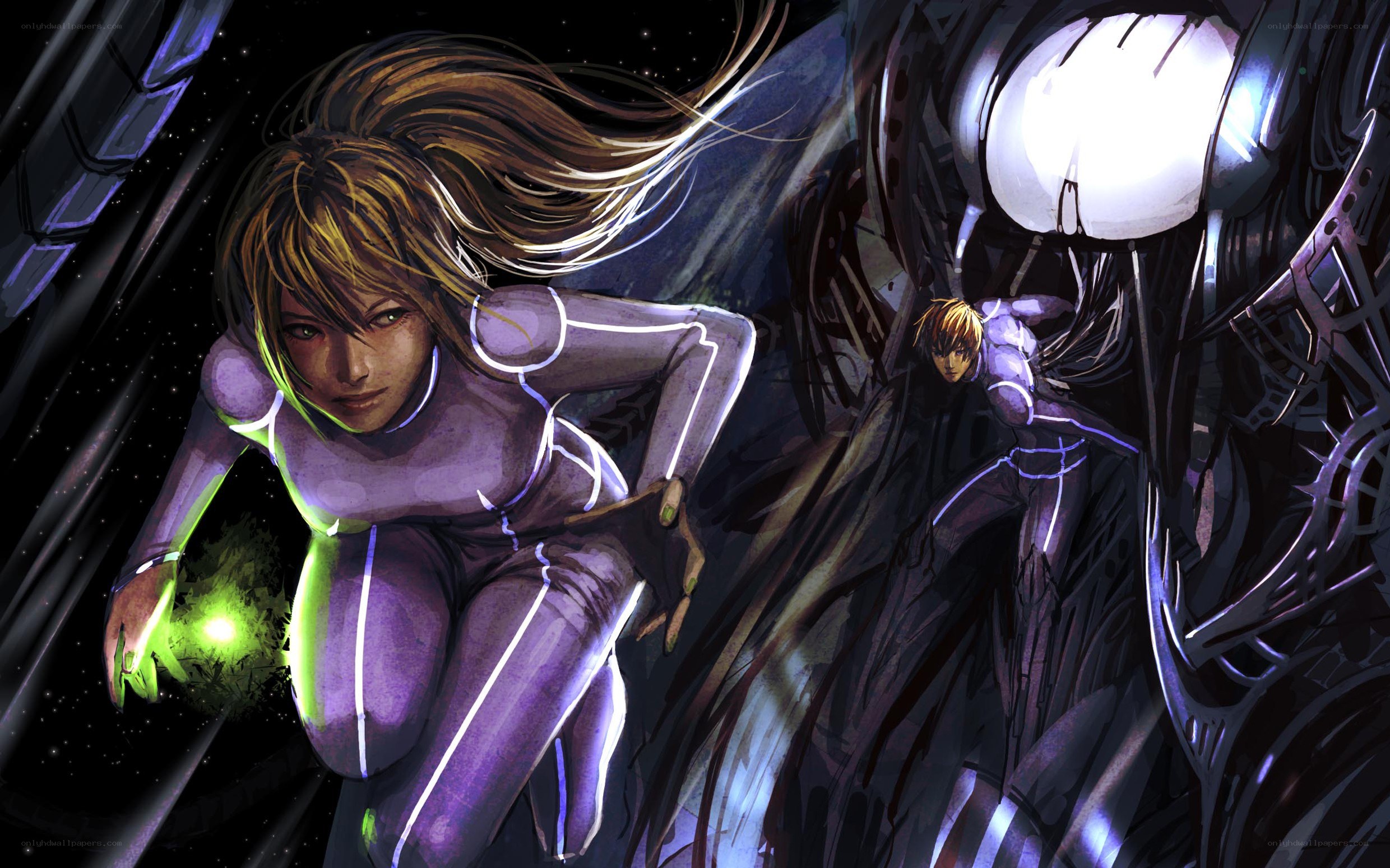 sci-fi characters in action
