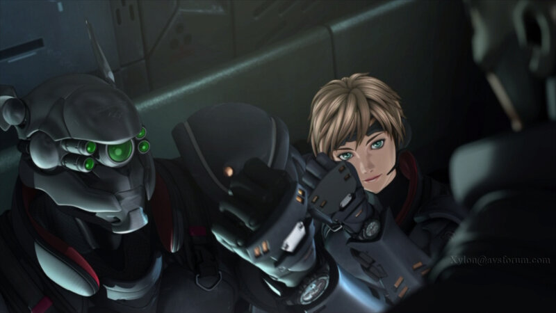 sci-fi characters in cockpit