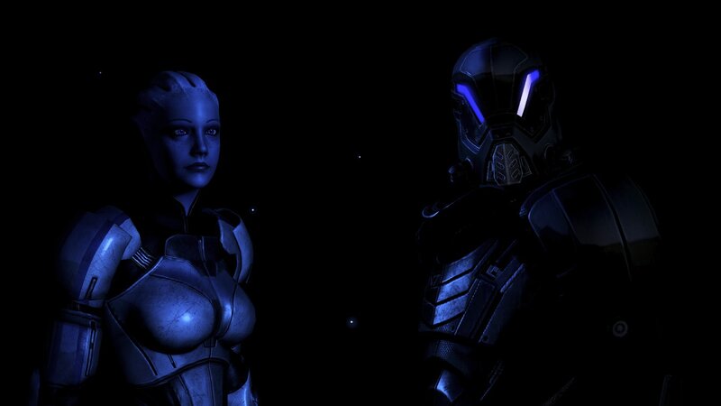 sci-fi characters in dark setting