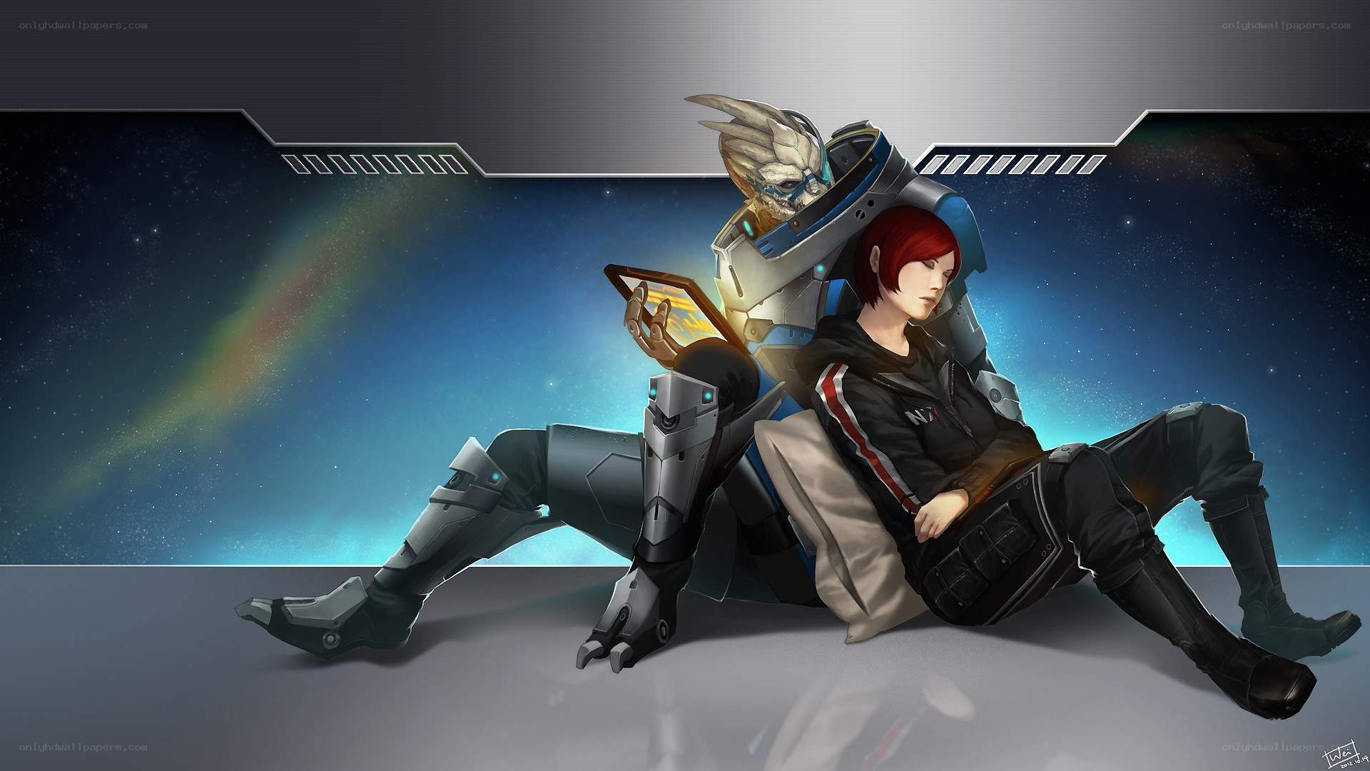 sci-fi characters in space