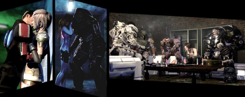 Sci-fi characters in various scenes