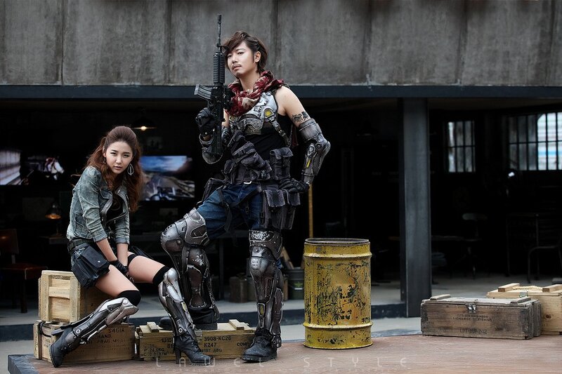 Sci-fi combat gear models
