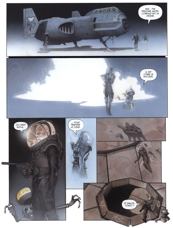 sci-fi comic panel sequence