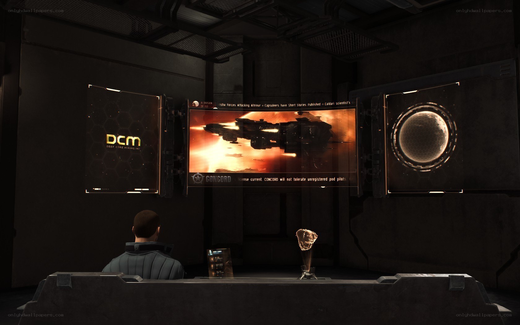 sci-fi command center scene