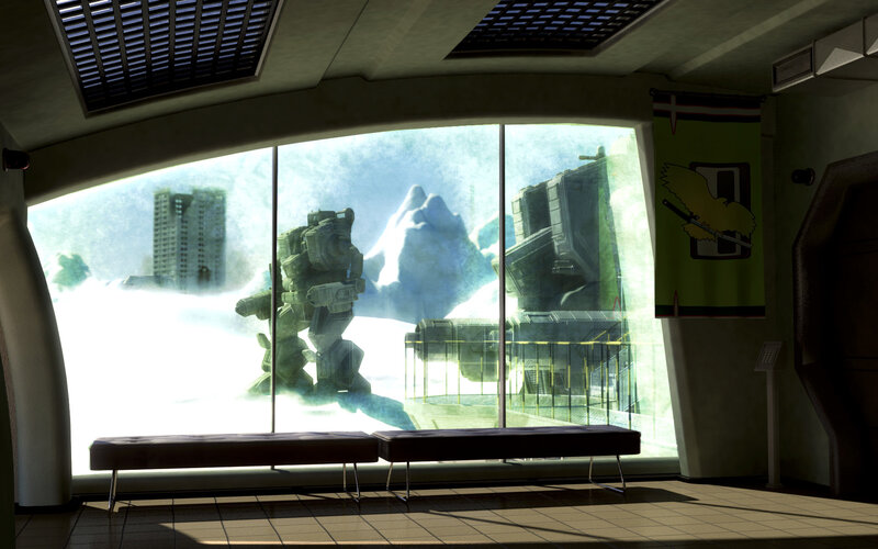 Sci-fi command center view