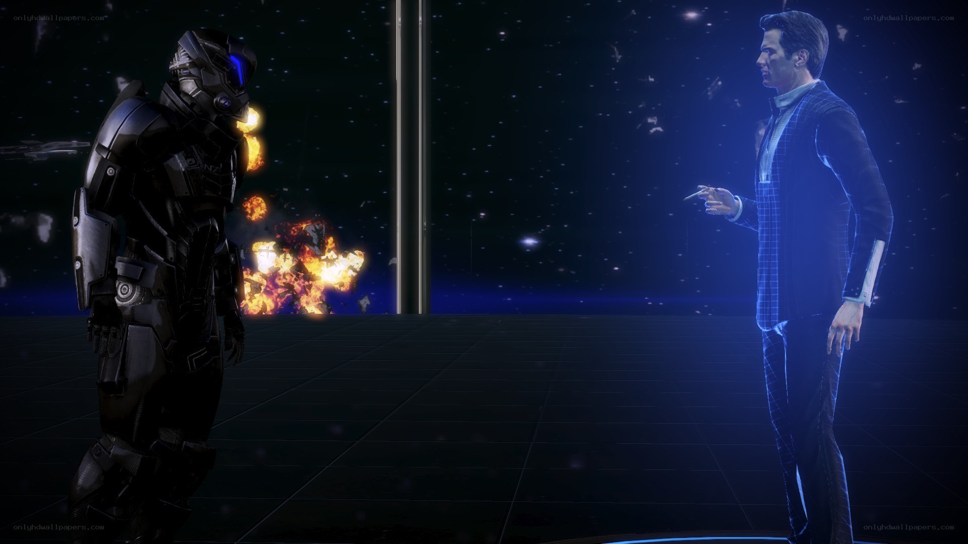 sci-fi confrontation scene