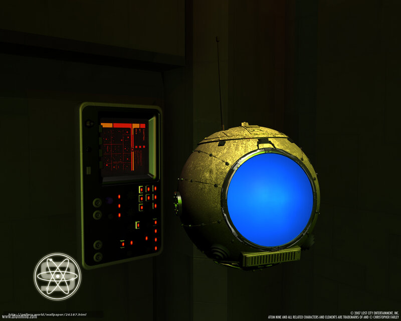 Sci-fi control panel and robot