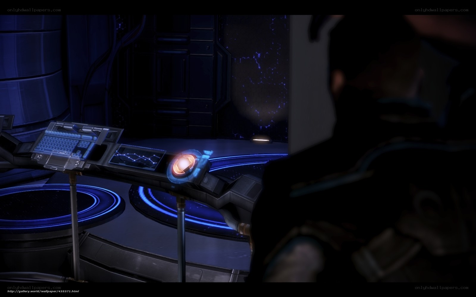sci-fi control room scene