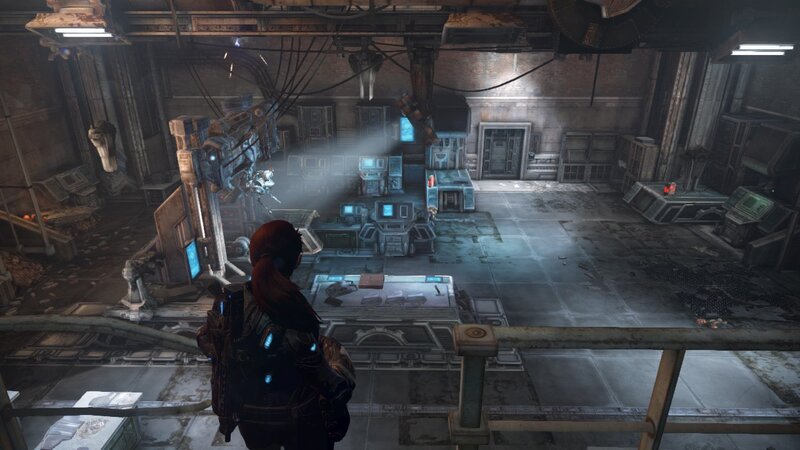 sci-fi control room view