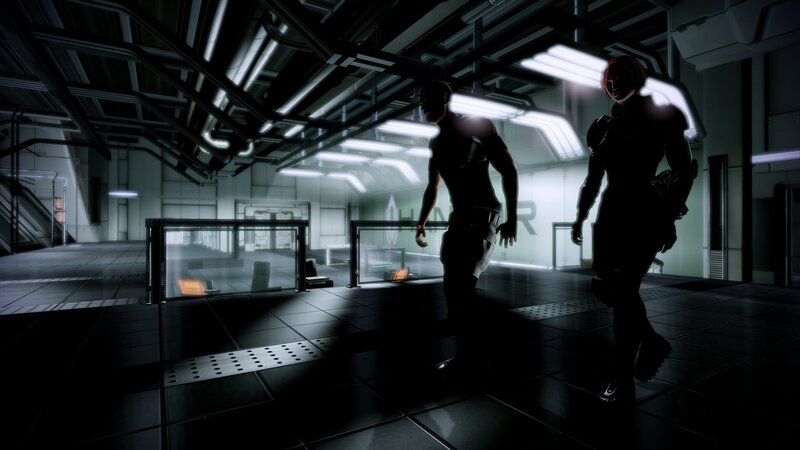 sci-fi corridor scene