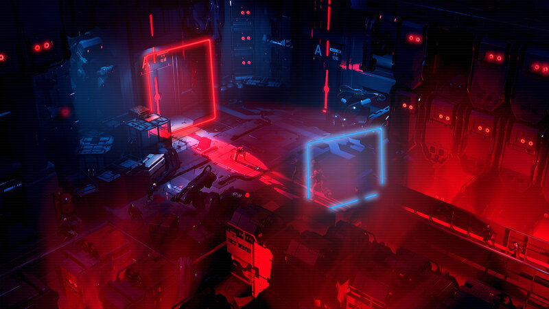 Sci-fi Corridor with Robots
