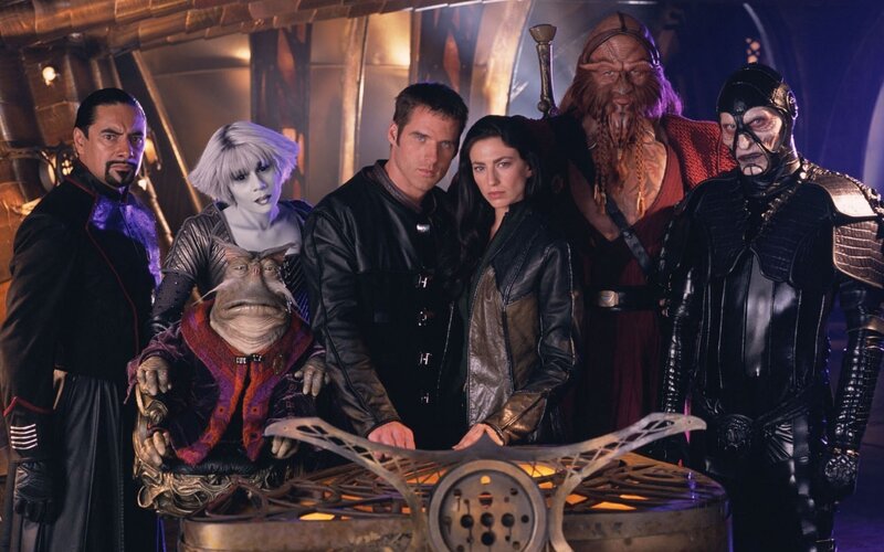 Sci-fi crew group portrait