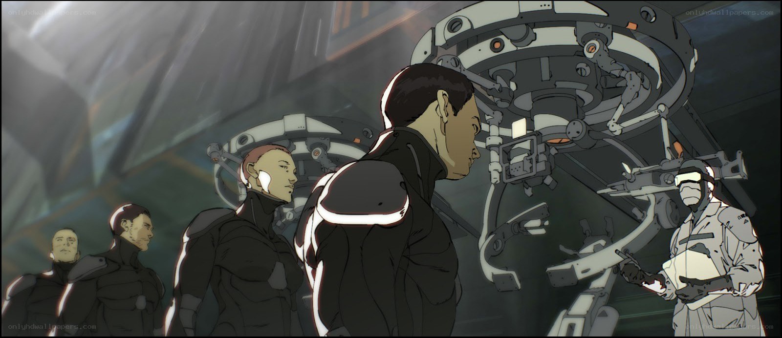 sci-fi crew in a spaceship