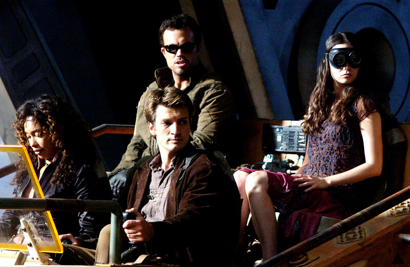 sci-fi crew in cockpit