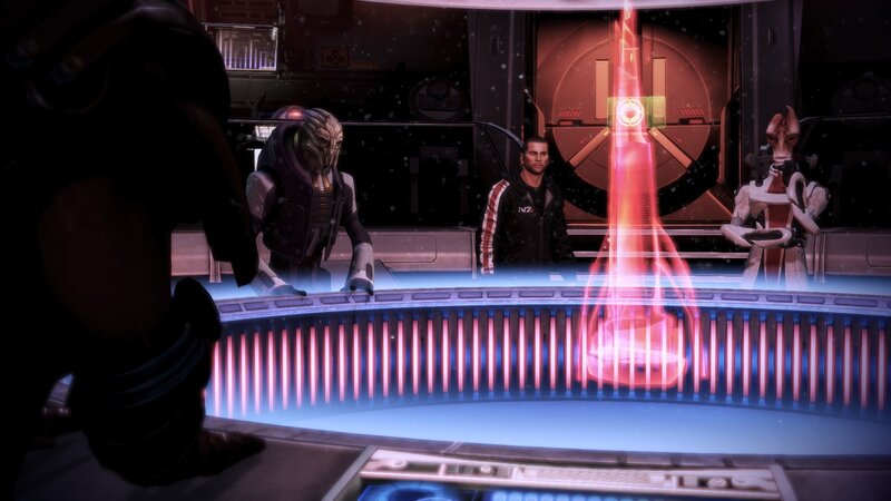 sci-fi crew meeting