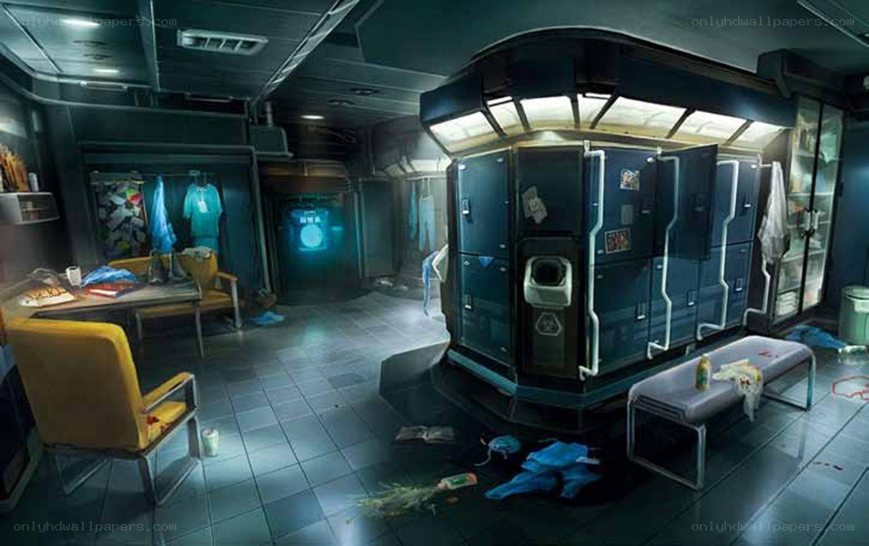 sci-fi crew quarters