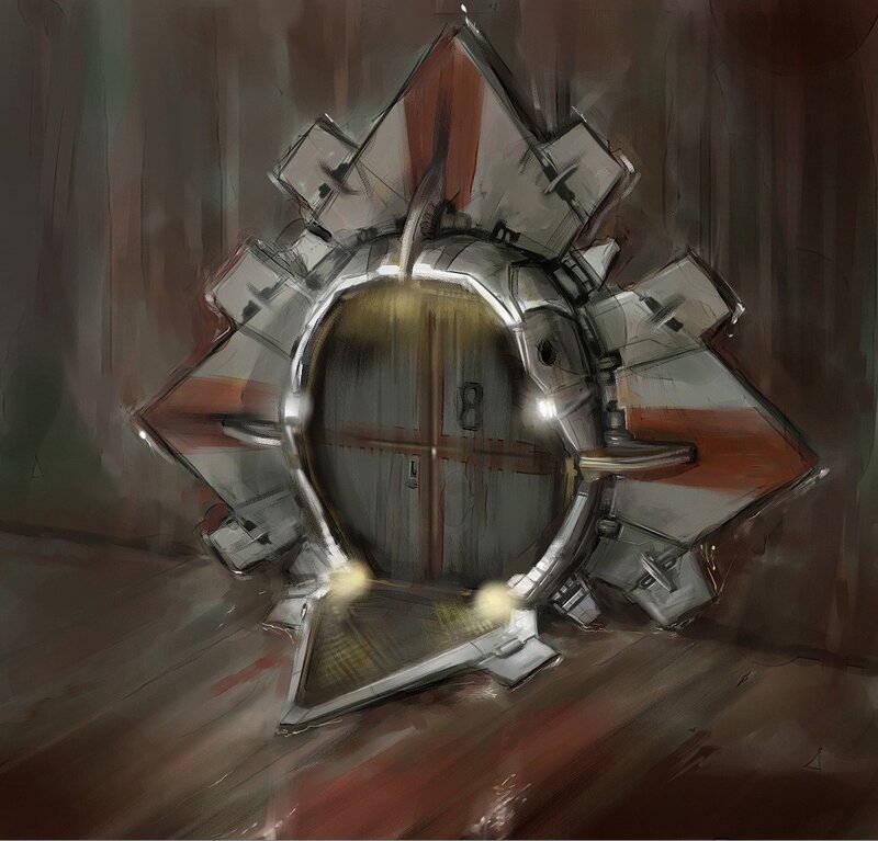 Sci-fi door breach concept