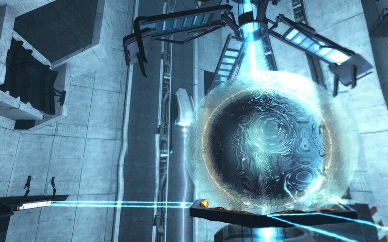 sci-fi energy sphere in lab