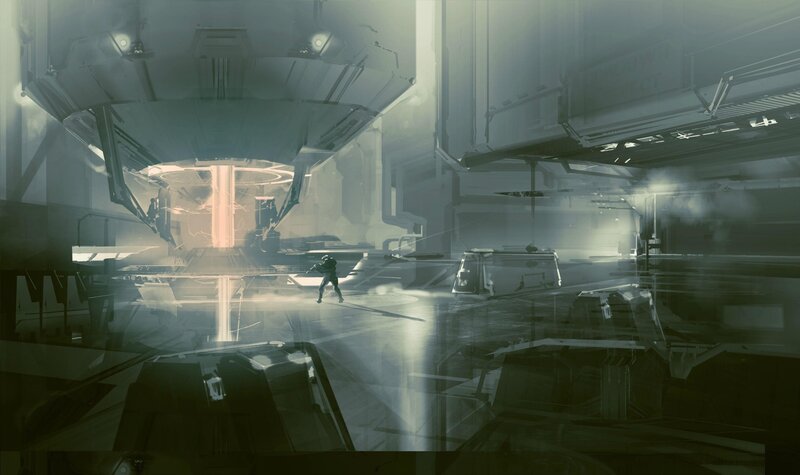 sci-fi facility interior