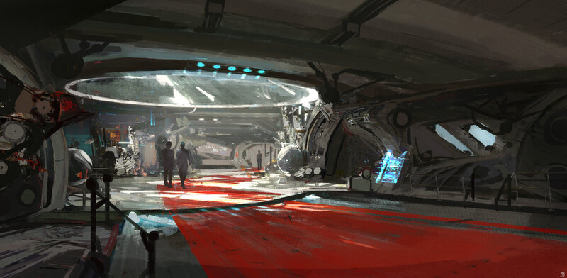Sci-fi Hangar Interior