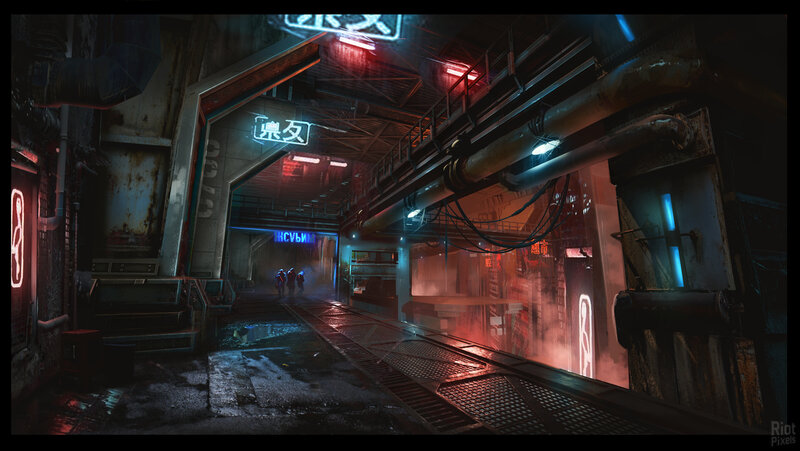 Sci-fi Industrial Corridor — Red