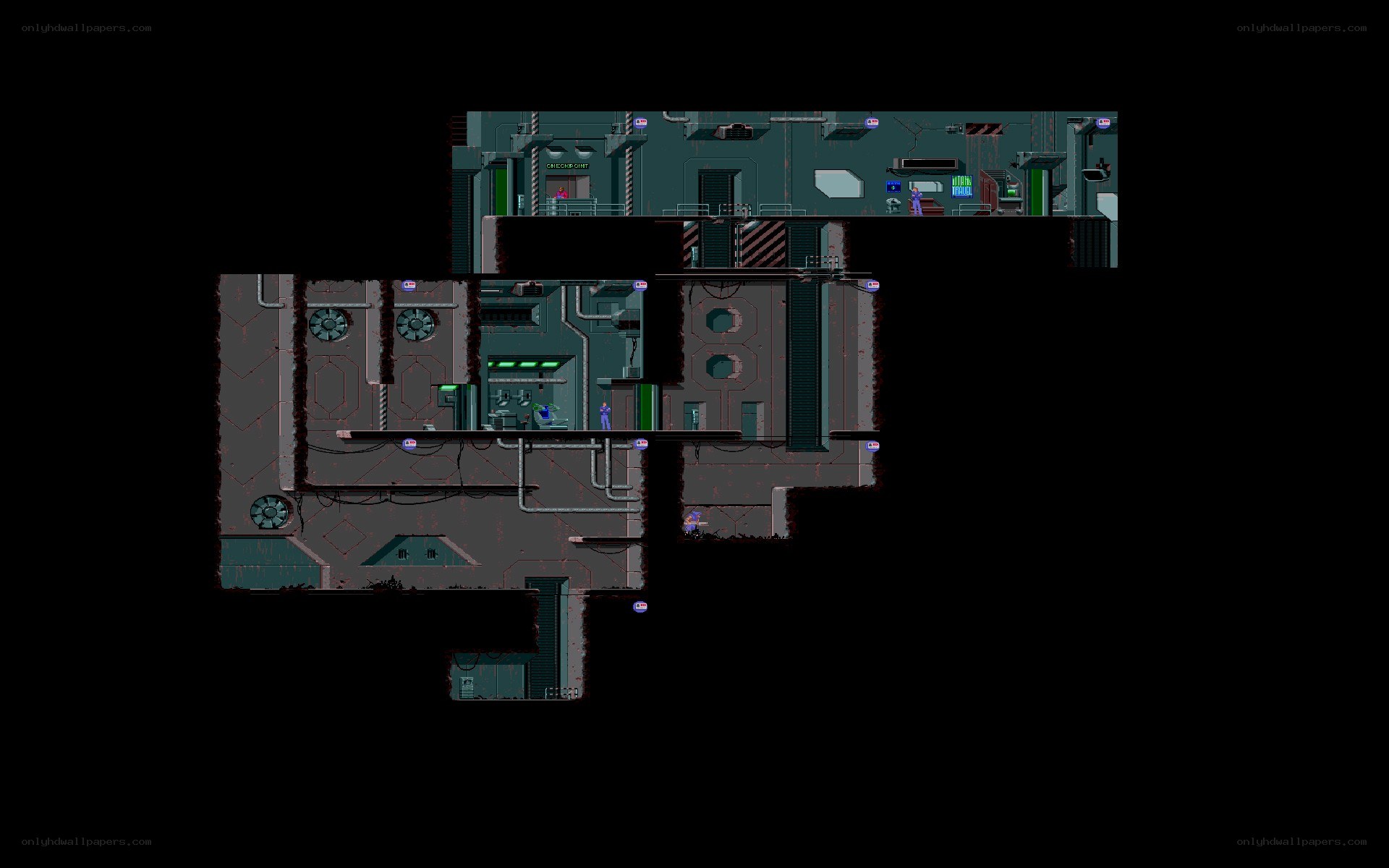 sci-fi industrial level map