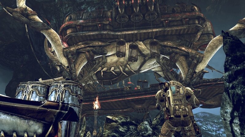 sci-fi mech combat scene