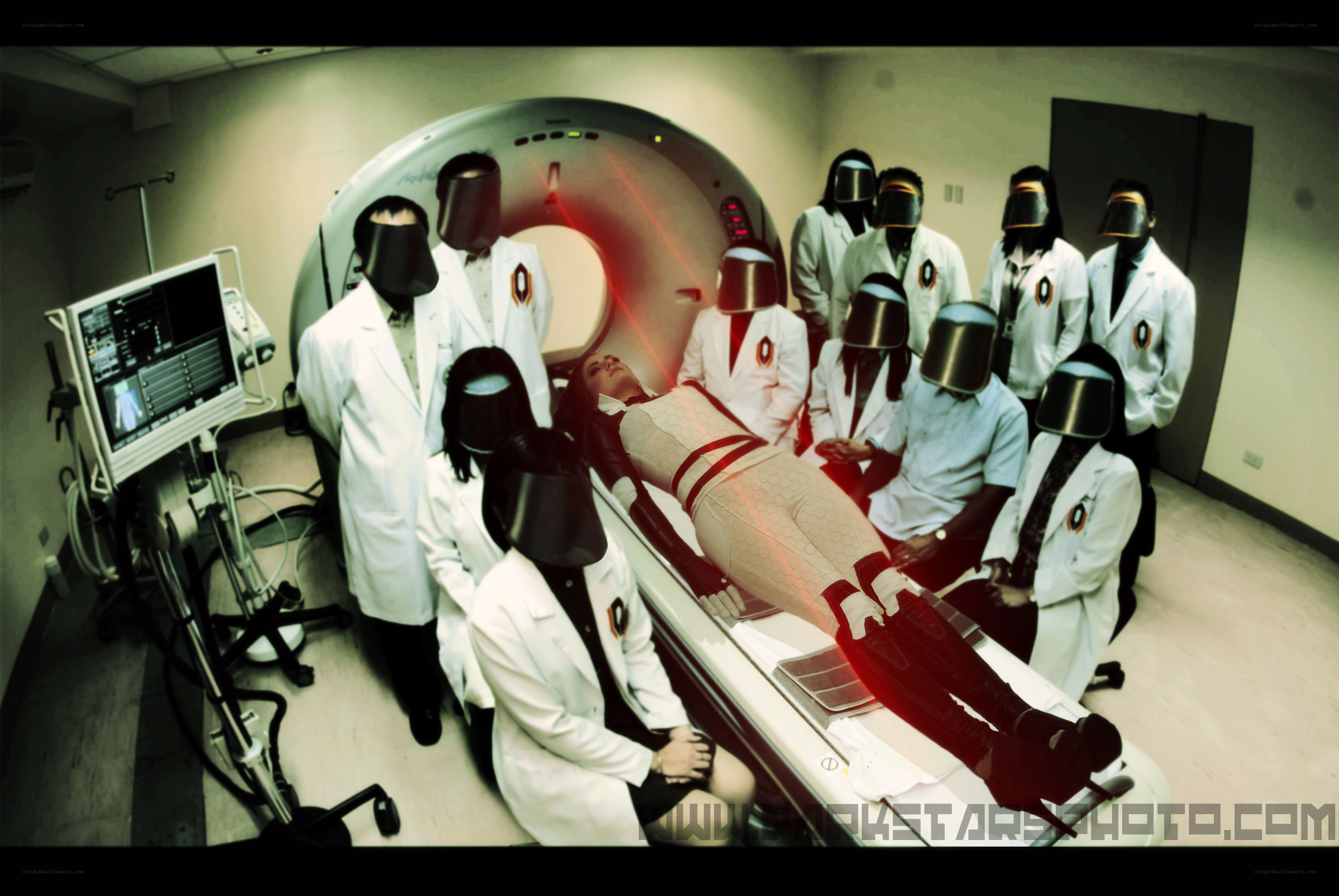 Sci-fi medical scan scene