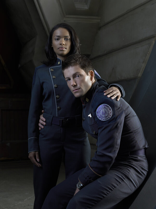 sci-fi military couple portrait