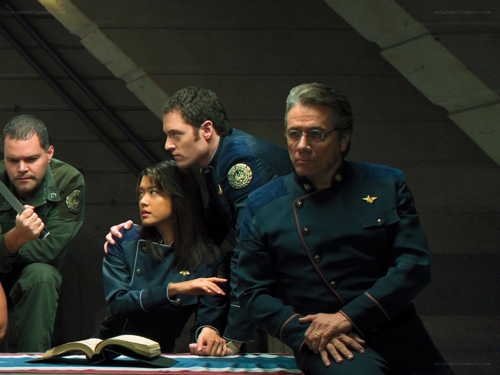 sci-fi military group scene