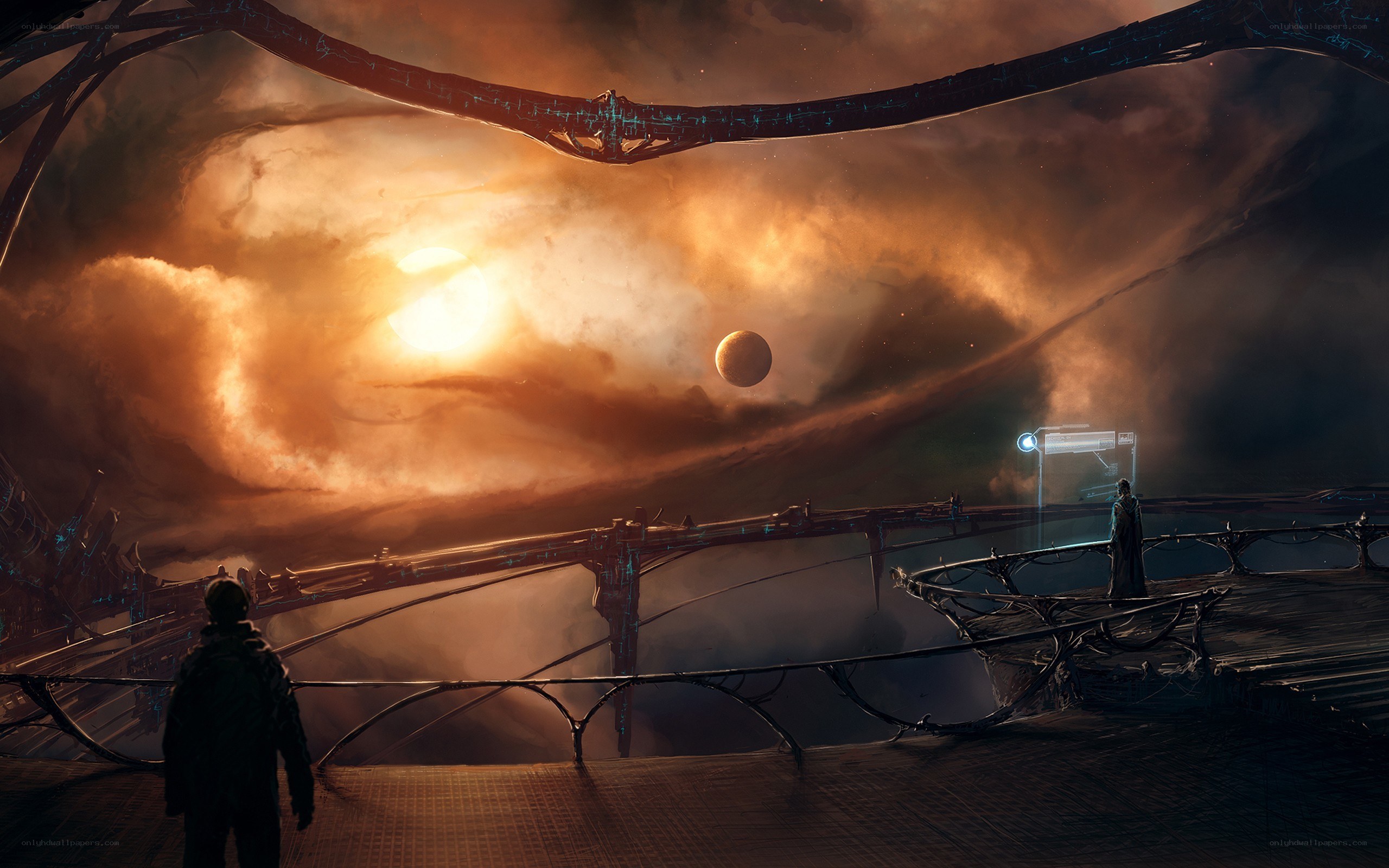sci-fi observation deck