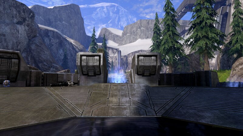 Sci-fi Platform in Mountains