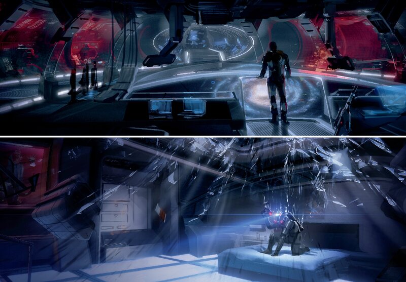 sci-fi ship interior scenes