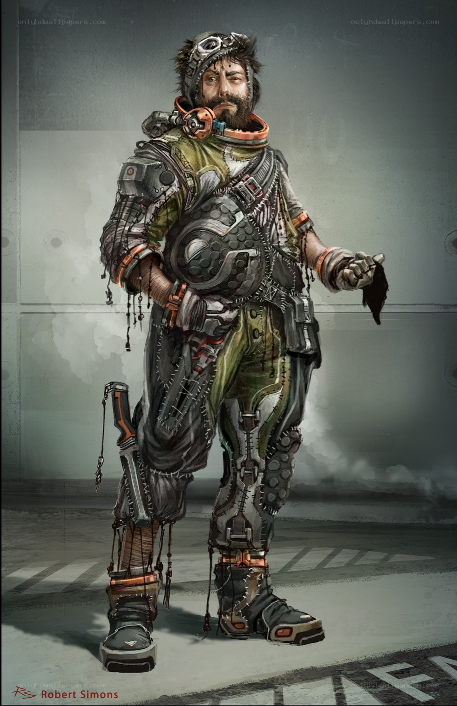 sci-fi soldier concept art