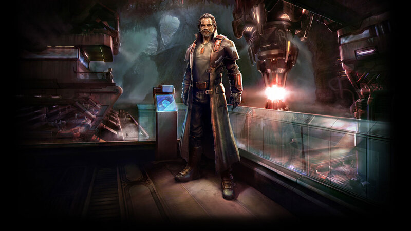 sci-fi soldier in a futuristic facility