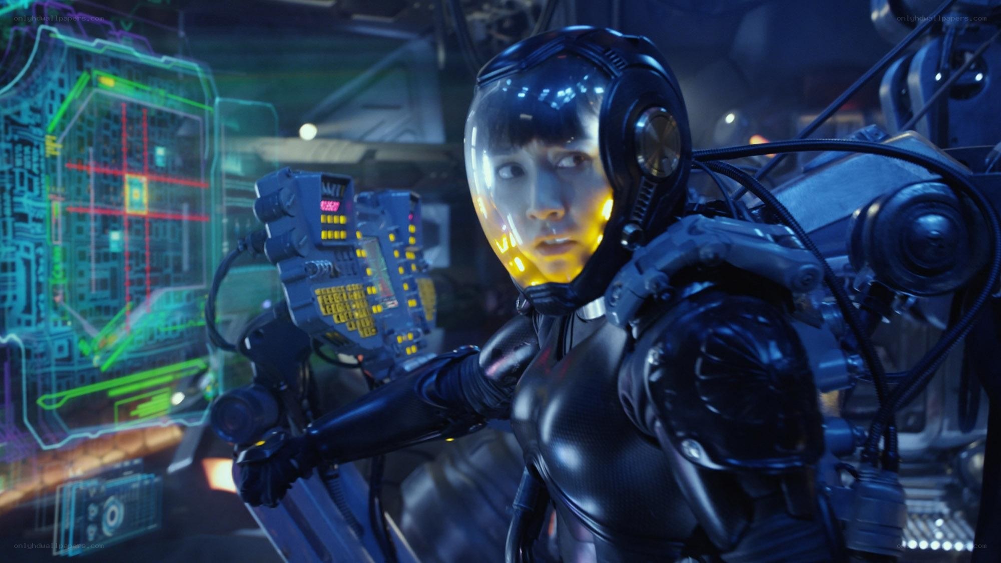 sci-fi soldier in cockpit