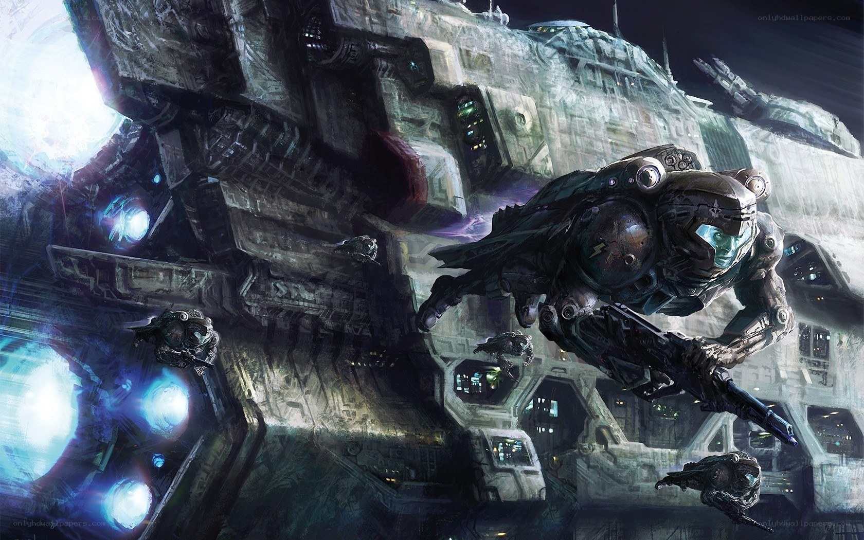 sci-fi soldier in combat
